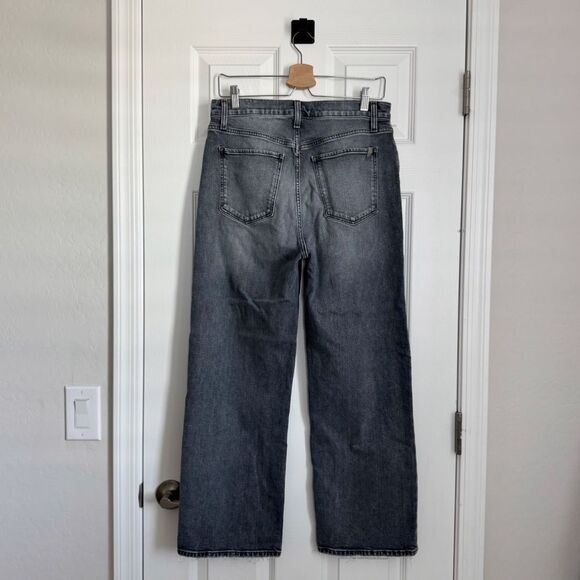 Joe’s Jeans The Blake High Rise Wide Leg Crop in Light Hearted Grey Wash Size 30 - Picture 4 of 16
